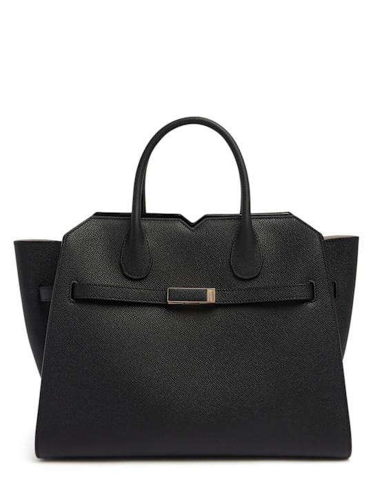 Valextra: Media Milano leather top handle bag - women_0 | Luisa Via Roma