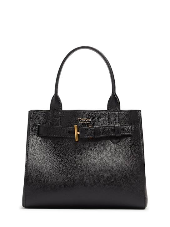 Tom Ford: Small Audrey grained leather tote bag - Black - women_0 | Luisa Via Roma
