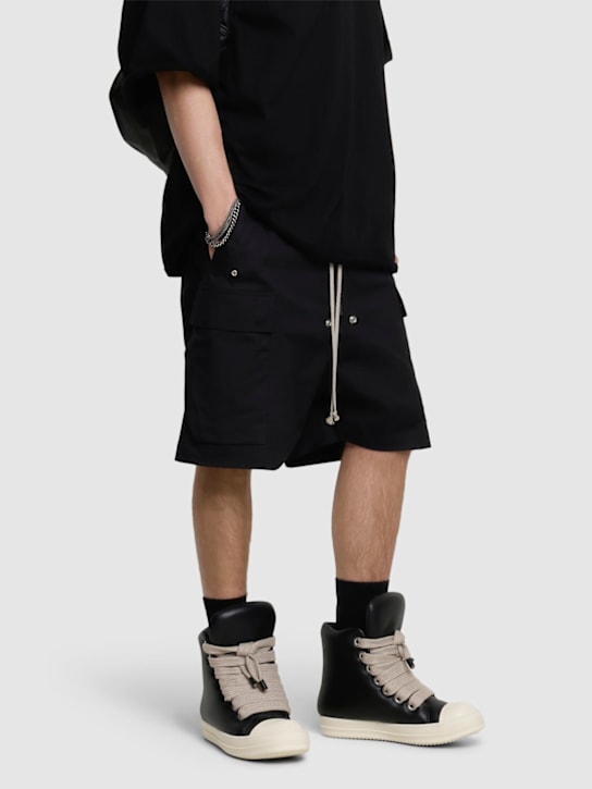 Rick Owens: Jumbolaced sneakers - Black/Milk - men_1 | Luisa Via Roma