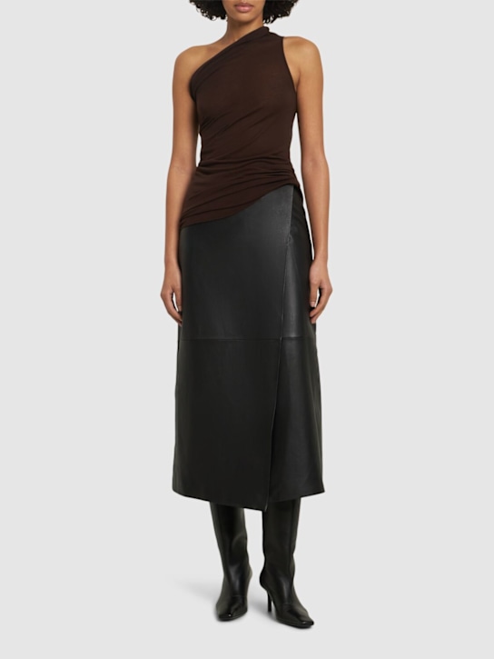 Rick Owens: Athena viscose & silk jersey top - women_1 | Luisa Via Roma