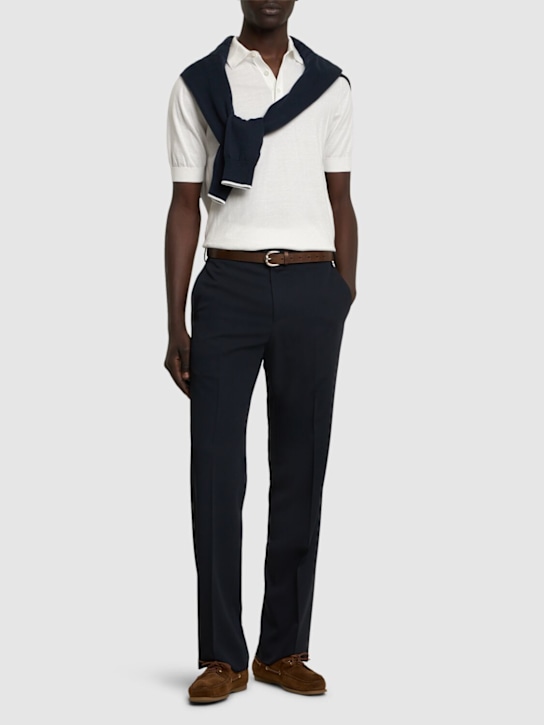 Lardini: Cotton polo - White - men_1 | Luisa Via Roma