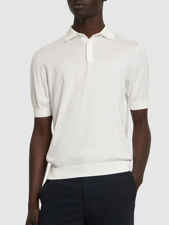 Lardini: Cotton polo - White - men_2 | Luisa Via Roma