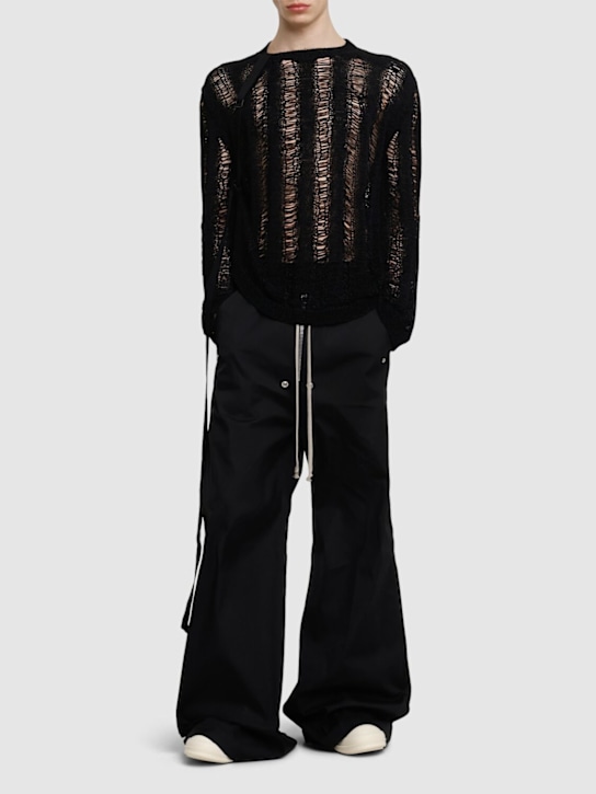 Rick Owens: Wide belas cotton pants - Black - men_1 | Luisa Via Roma