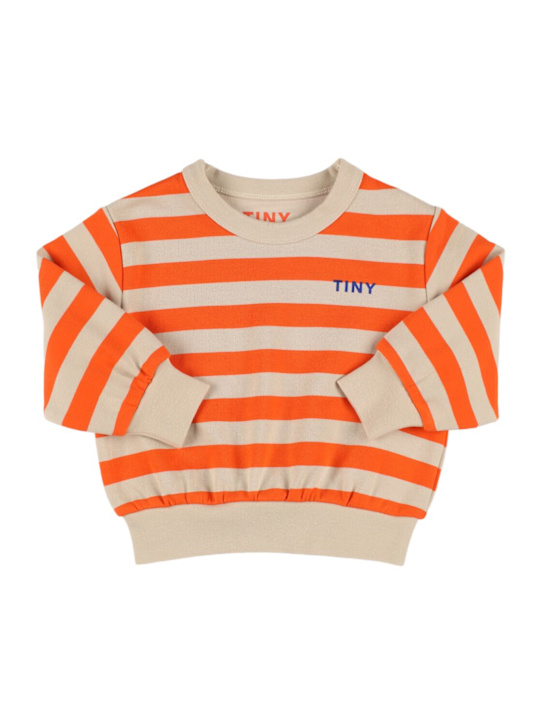 Tiny Cottons: Felpa in cotone - Rosso/Beige - kids-girls_0 | Luisa Via Roma