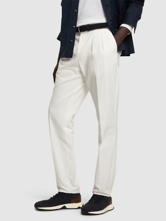 Tod's: Knit low top sneakers - Notte - men_1 | Luisa Via Roma