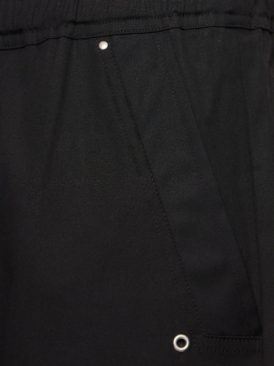 Rick Owens: Wide belas cotton pants - Black - men_4 | Luisa Via Roma