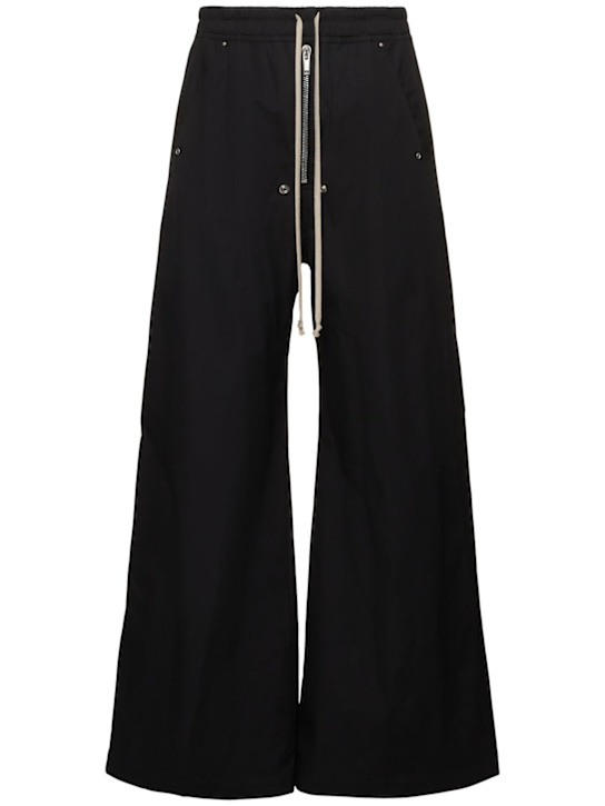 Rick Owens: Wide belas cotton pants - Black - men_0 | Luisa Via Roma