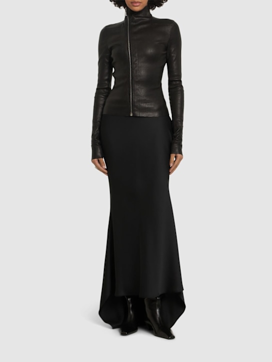 Rick Owens: Gary leather jacket - women_1 | Luisa Via Roma