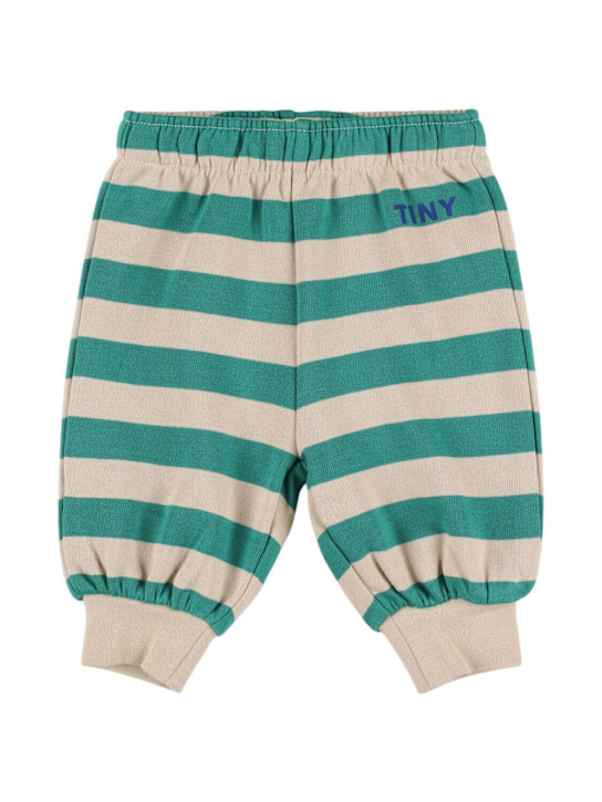 Tiny Cottons: Striped cotton sweatpants - kids-girls_0 | Luisa Via Roma