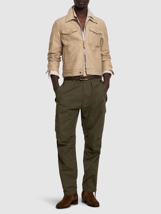 Tom Ford: Brushed cotton satin jacket - men_1 | Luisa Via Roma