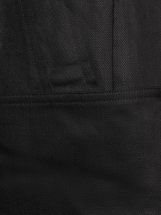 Rick Owens: Stefan cargo linen pants - Black - men_4 | Luisa Via Roma