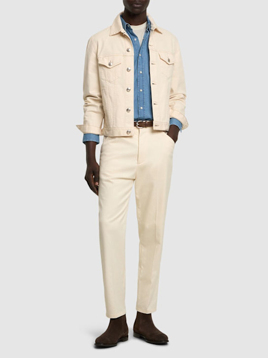 Cotton blend bull denim jacket - Thumbnail 2