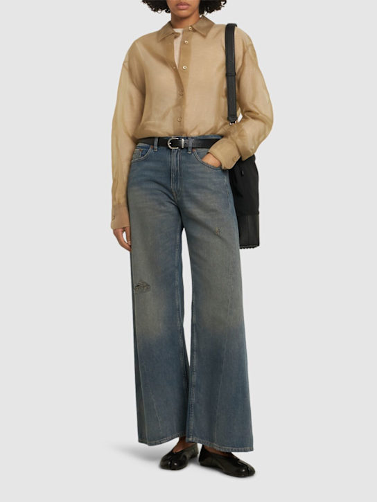 MM6 Maison Margiela: High rise wide jeans - women_1 | Luisa Via Roma