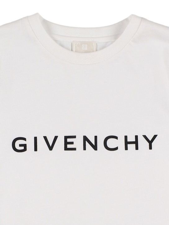 Givenchy: T-shirt in jersey di cotone stampato - kids-girls_1 | Luisa Via Roma