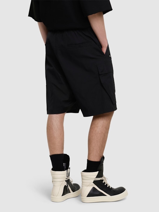 Rick Owens: Cargobelas cotton shorts - Black - men_2 | Luisa Via Roma