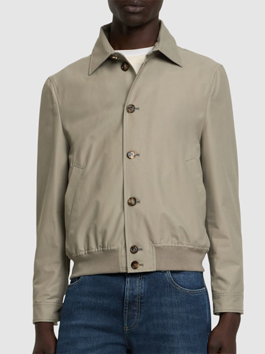 Brunello Cucinelli: Cotton & nylon jacket - Kaky - men_2 | Luisa Via Roma