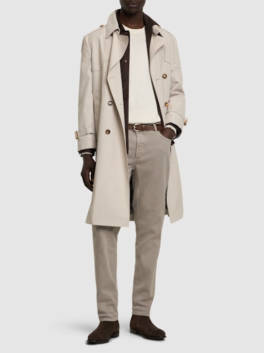 Brunello Cucinelli: Bull denim pants - Spago - men_1 | Luisa Via Roma