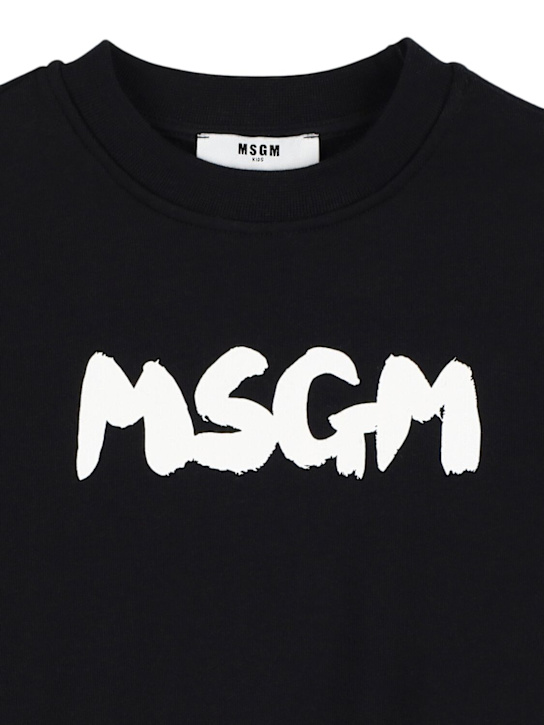 MSGM: Felpa in cotone stampato - kids-girls_1 | Luisa Via Roma