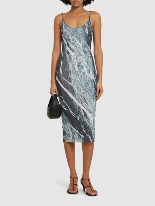 Stretch tulle midi dress - Thumbnail 2
