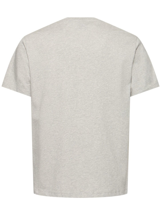 AMI Paris: Classic logo cotton t-shirt - Heather Ash Gre - men_3 | Luisa Via Roma