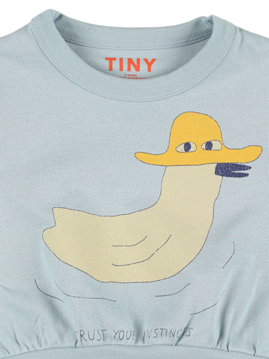 Tiny Cottons: Printed cotton sweatshirt - Light Blue - kids-boys_1 | Luisa Via Roma