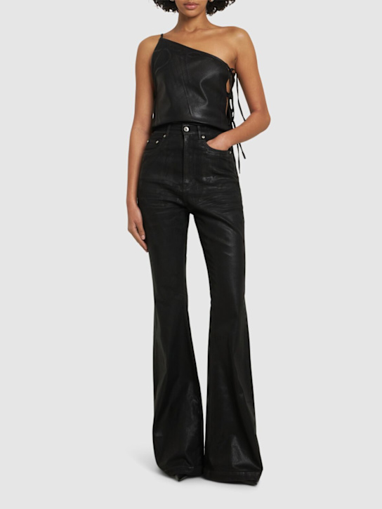 Rick Owens DRKSHDW: Bolan bootcut denim jeans - women_1 | Luisa Via Roma