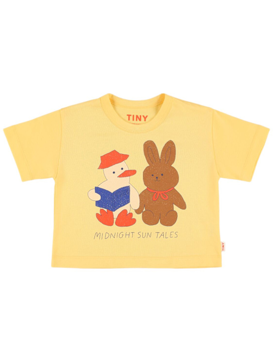 Tiny Cottons: T-shirt in jersey di cotone stampato - kids-girls_0 | Luisa Via Roma