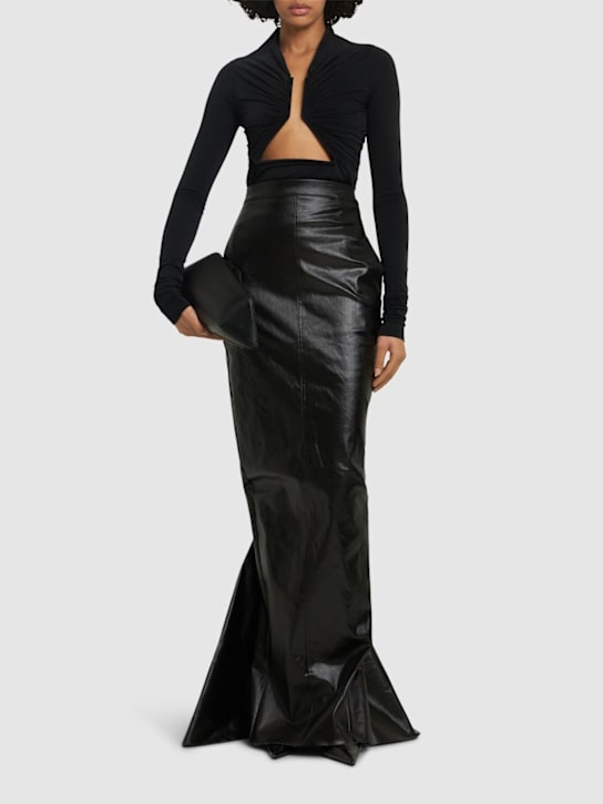 Rick Owens: Prong long sleeve jersey top - women_1 | Luisa Via Roma