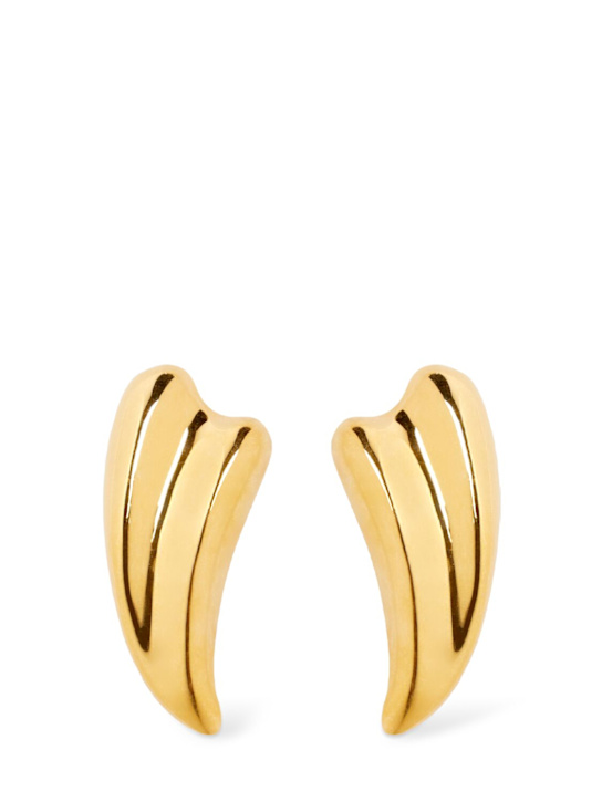 Tom Ford: Brass earrings - アンティークゴールド - women_0 | Luisa Via Roma