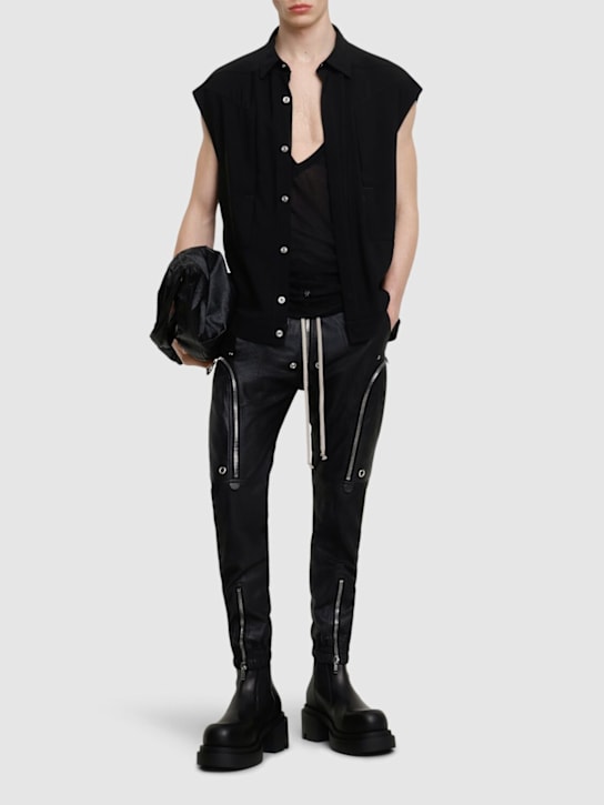 Rick Owens: Ärmelloses Jumbo-Overshirt - men_1 | Luisa Via Roma