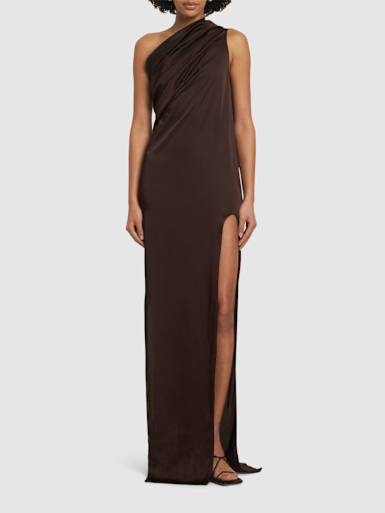 Rick Owens: Athena washed charmeuse long dress - women_1 | Luisa Via Roma