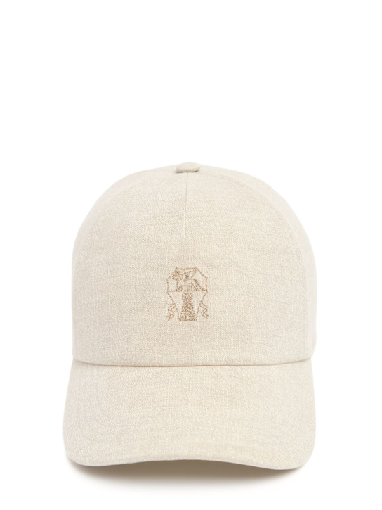 Brunello Cucinelli: Logo canvas hat - women_0 | Luisa Via Roma