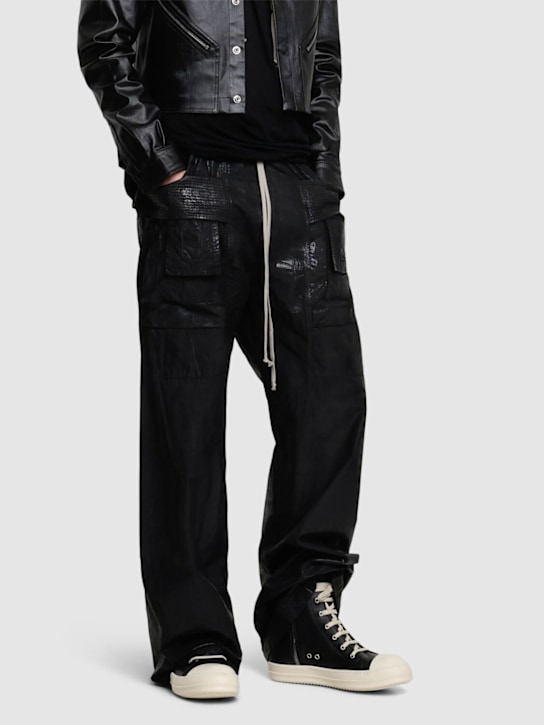 Rick Owens: High sneakers - Black/Milk - men_1 | Luisa Via Roma