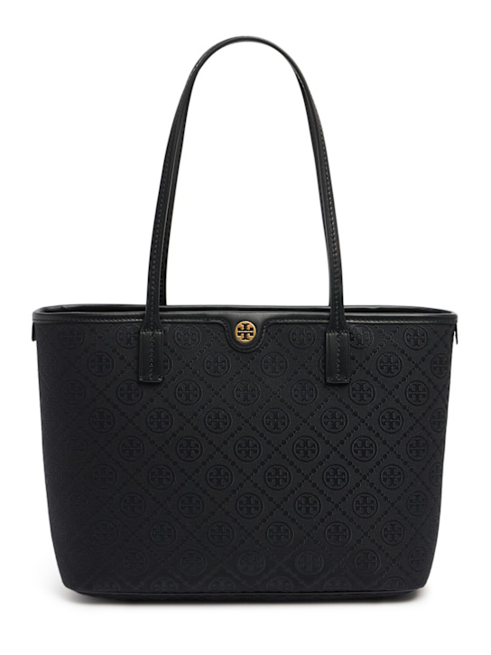 Tory Burch: Small T Monogram canvas tote bag - women_0 | Luisa Via Roma