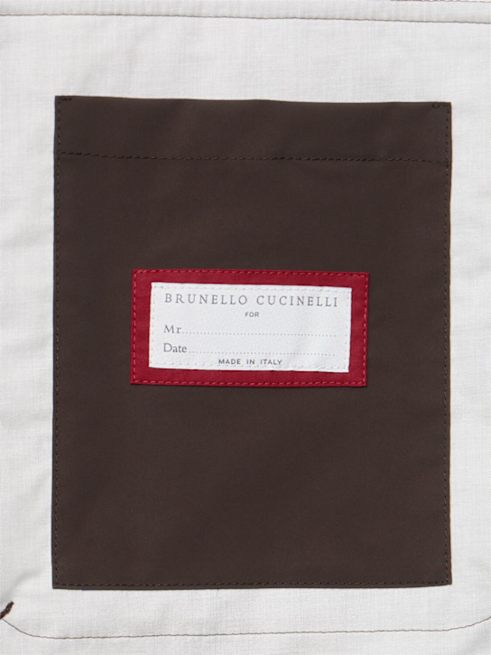 Brunello Cucinelli: Waxed cotton jacket - Testa Di Moro/P - men_5 | Luisa Via Roma