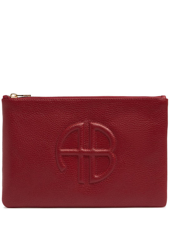 ANINE BING: Lili pebbled leather pouch - women_0 | Luisa Via Roma