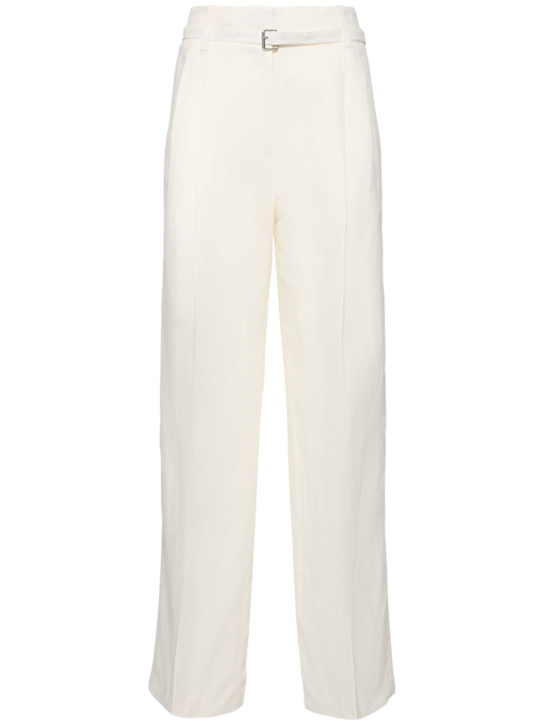 Proenza Schouler: Jules linen blend wide pants - women_0 | Luisa Via Roma