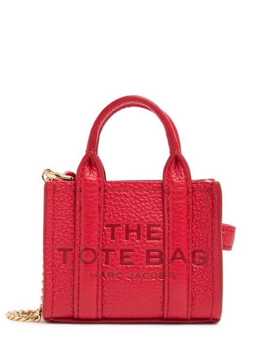 Marc Jacobs: The Nano Tote leather bag - Red - women_0 | Luisa Via Roma