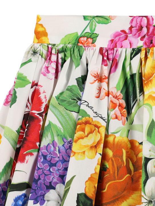 Dolce&Gabbana: Gonna maxi in cotone stampato - kids-girls_1 | Luisa Via Roma