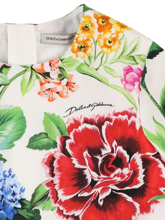 Dolce&Gabbana: Vestito in cotone stampato - Multicolore - kids-girls_1 | Luisa Via Roma
