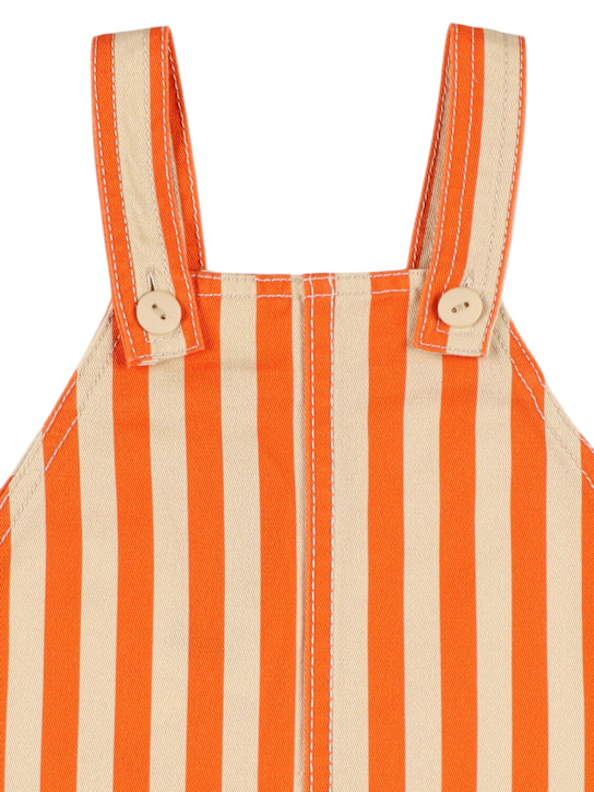 Tiny Cottons: Salopette in twill di cotone a righe - kids-girls_1 | Luisa Via Roma