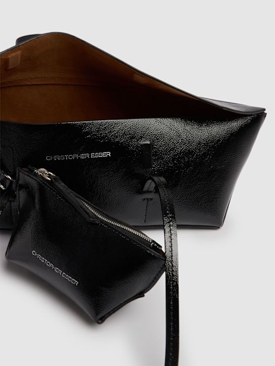 Christopher Esber: Mini Gondola patent leather bag - women_5 | Luisa Via Roma