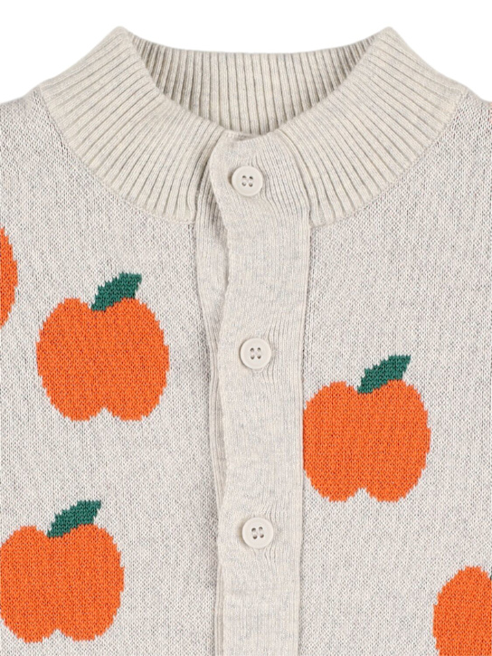 Tiny Cottons: Cardigan in maglia di cotone jacquard - kids-girls_1 | Luisa Via Roma