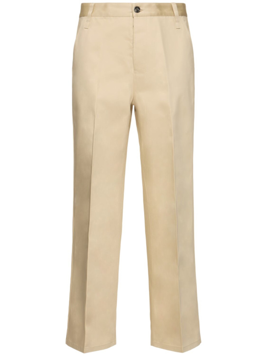 AMI Paris: Baggy fit cotton pants - Beige - men_0 | Luisa Via Roma