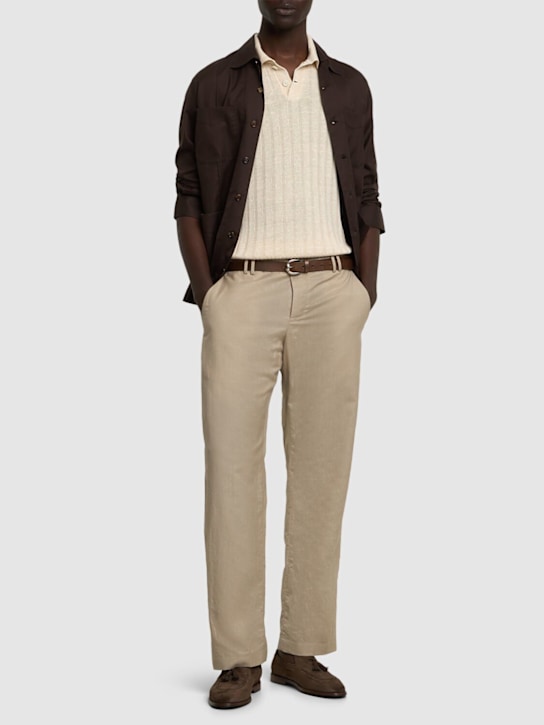 PT Torino: Michael relaxed wool & linen pants - men_1 | Luisa Via Roma