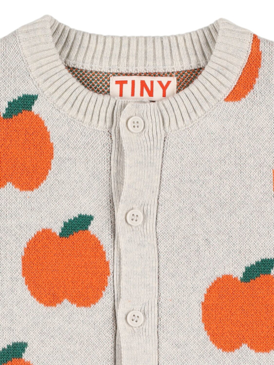 Tiny Cottons: Cardigan in maglia di cotone jacquard - kids-girls_1 | Luisa Via Roma