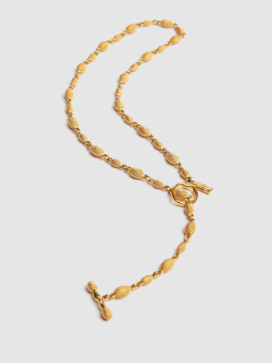 Tom Ford: Brass lariat necklace - Antique Gold - women_1 | Luisa Via Roma