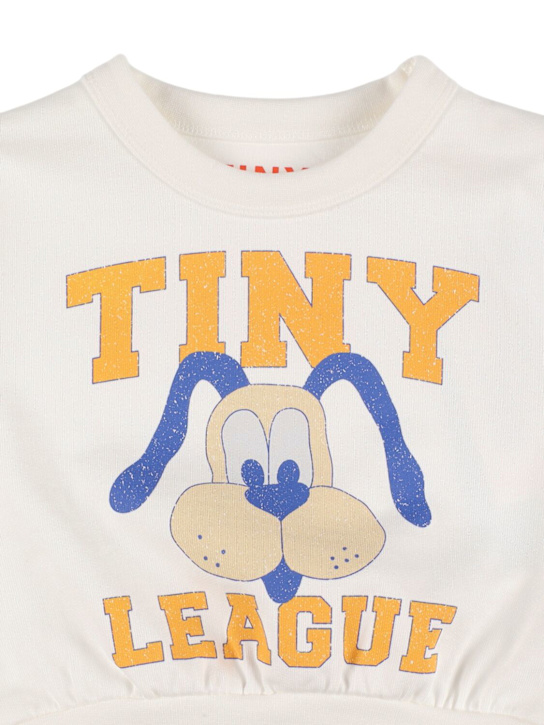 Tiny Cottons: Printed cotton sweatshirt - White - kids-boys_1 | Luisa Via Roma