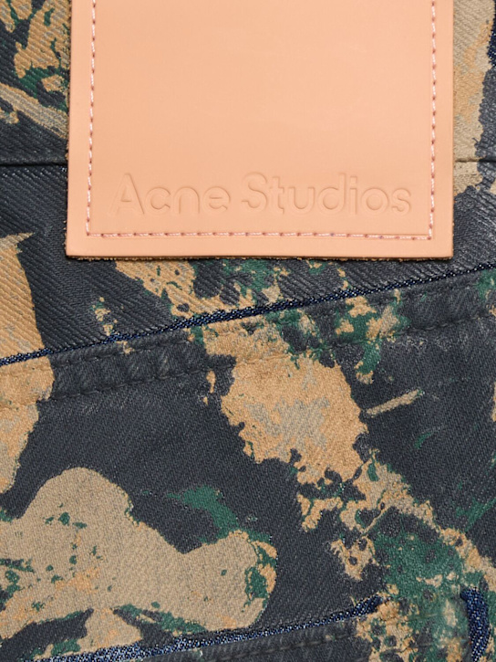 Acne Studios: Mossy Oak印花阔腿牛仔裤 - 棕色 - men_4 | Luisa Via Roma