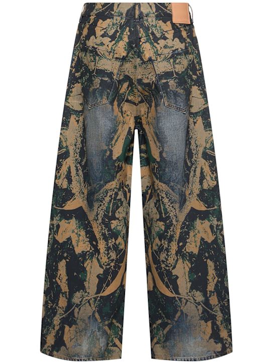 Acne Studios: Mossy Oak印花阔腿牛仔裤 - 棕色 - men_3 | Luisa Via Roma